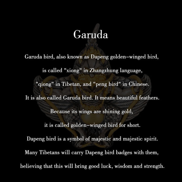 Collar con colgante de pájaro tibetano Garuda de plata de ley 925 con Buddha Stones - image 10