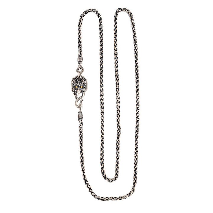 Collar de cadena de metal con forma de pájaro Garuda tibetano y piedras de Buddha Stones en plata de ley 925 - image 11