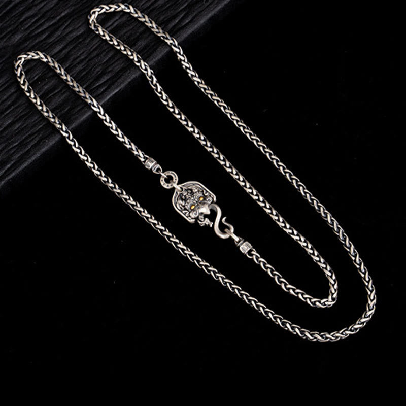 Collar de cadena de metal con forma de pájaro Garuda tibetano y piedras de Buddha Stones en plata de ley 925 - image 4