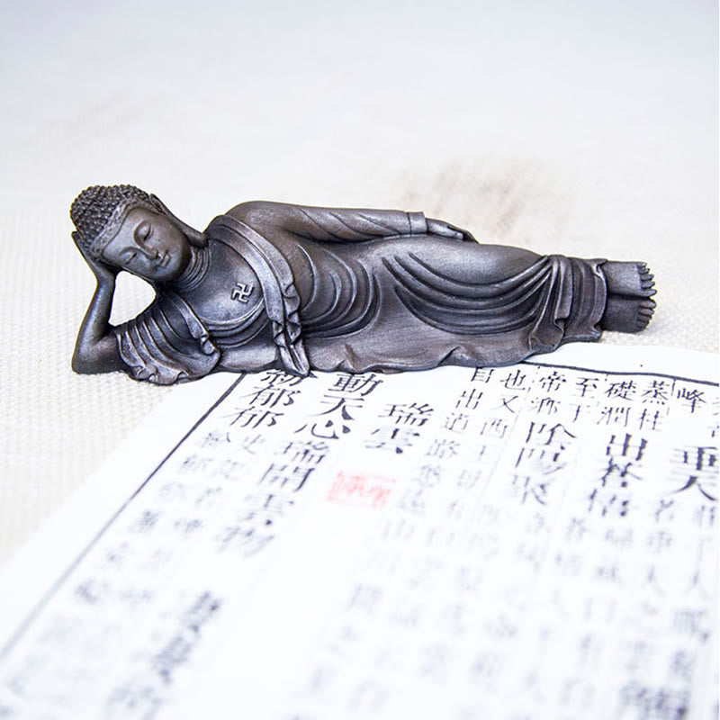 Estatua de resina fundida con óxido de hierro y polvo de Buddha Stones de Buda para decoración del hogar