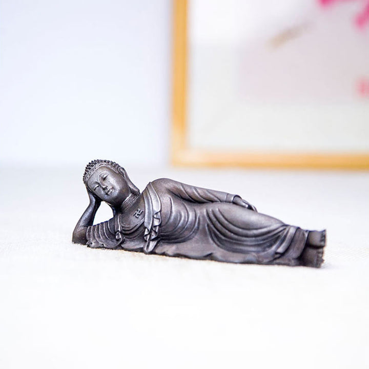 Estatua de resina fundida con óxido de hierro y polvo de Buddha Stones de Buda para decoración del hogar