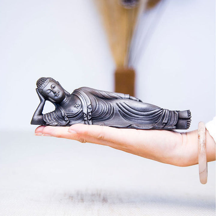 Estatua de resina fundida con óxido de hierro y polvo de Buddha Stones de Buda para decoración del hogar