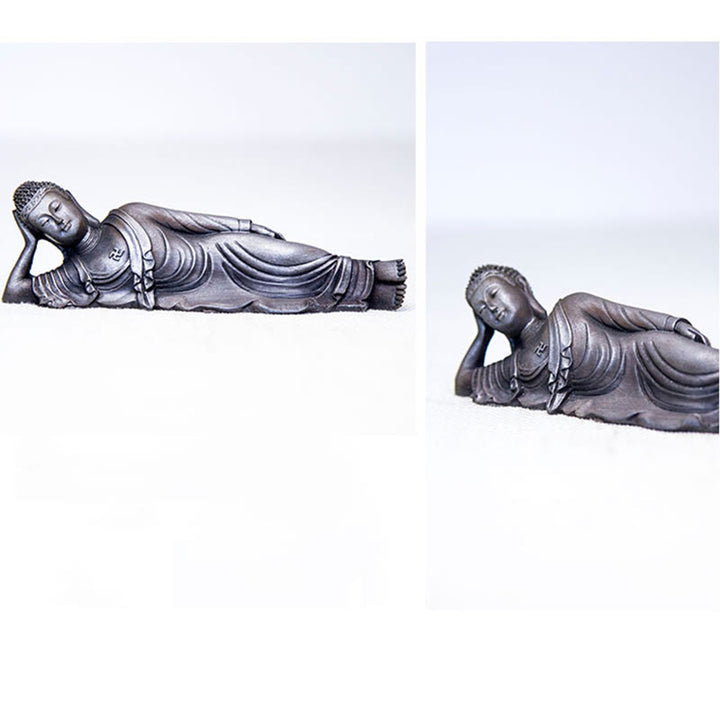 Estatua de resina fundida con óxido de hierro y polvo de Buddha Stones de Buda para decoración del hogar