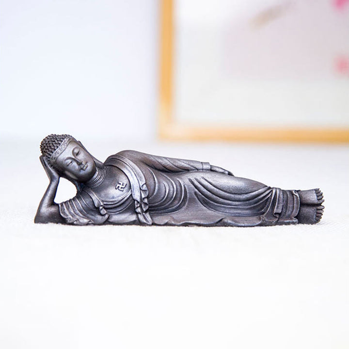 Estatua de resina fundida con óxido de hierro y polvo de Buddha Stones de Buda para decoración del hogar