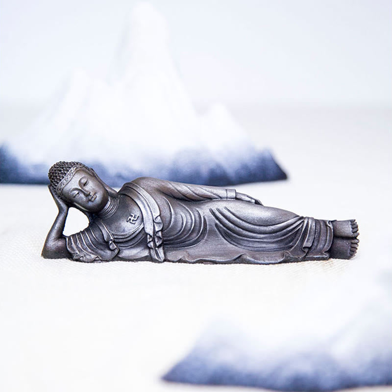 Estatua de resina fundida con óxido de hierro y polvo de Buddha Stones de Buda para decoración del hogar