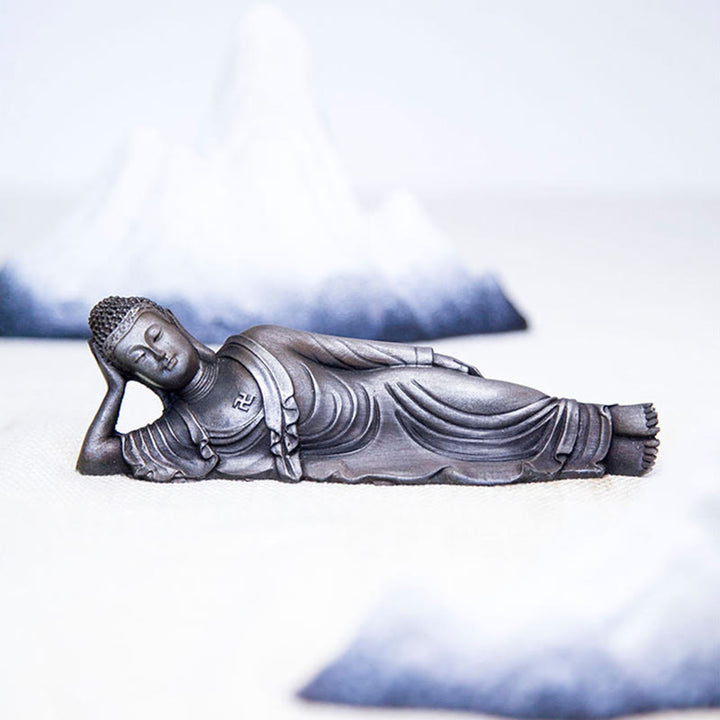 Estatua de resina fundida con óxido de hierro y polvo de Buddha Stones de Buda para decoración del hogar