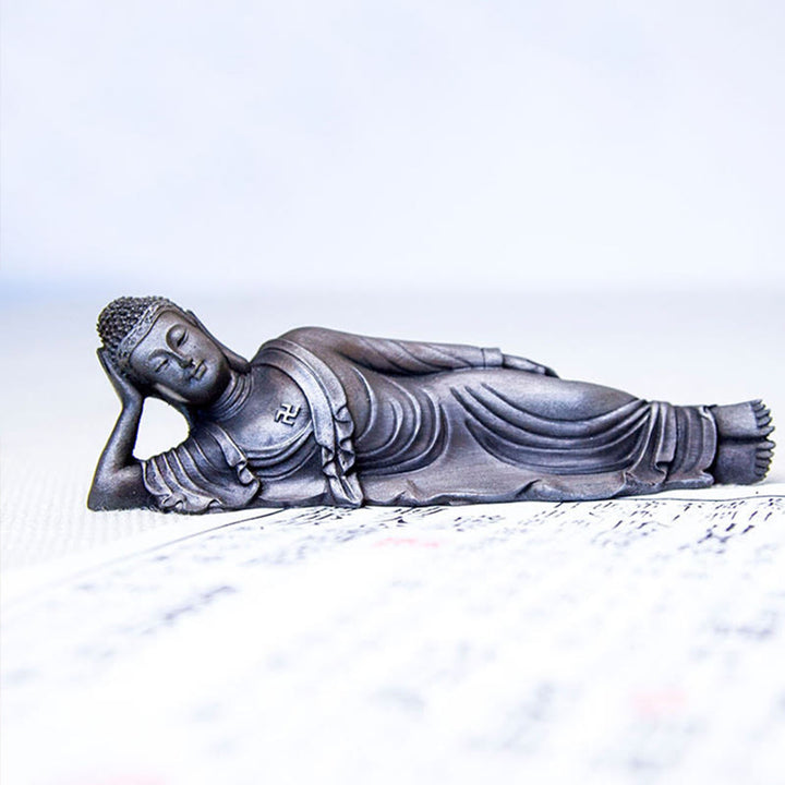 Estatua de resina fundida con óxido de hierro y polvo de Buddha Stones de Buda para decoración del hogar