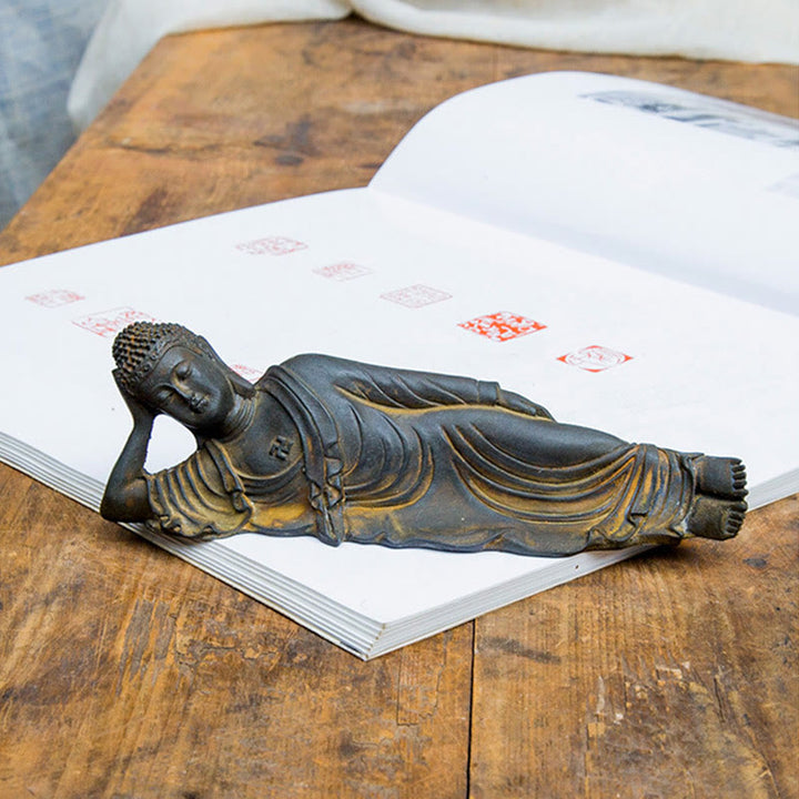 Estatua de resina fundida con óxido de hierro y polvo de Buddha Stones de Buda para decoración del hogar