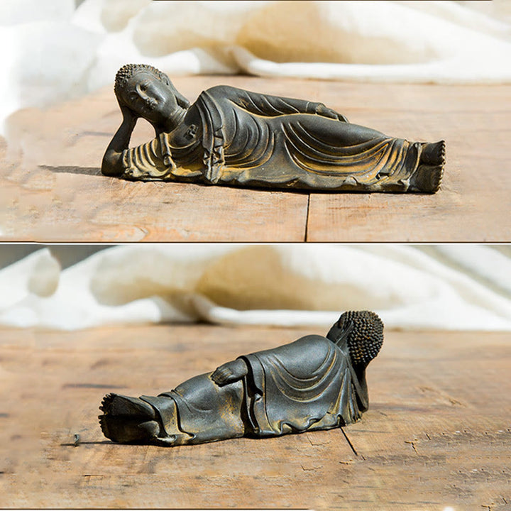 Estatua de resina fundida con óxido de hierro y polvo de Buddha Stones de Buda para decoración del hogar
