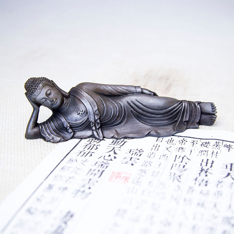 Estatua de resina fundida con óxido de hierro y polvo de Buddha Stones de Buda para decoración del hogar