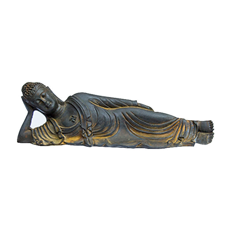 Estatua de resina fundida con óxido de hierro y polvo de Buddha Stones de Buda para decoración del hogar
