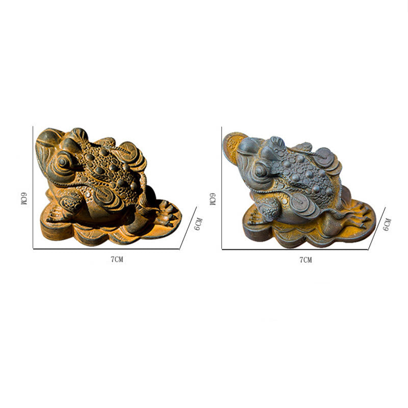 Estatua de resina fundida con óxido de hierro y monedas de cobre hechas a mano con Buddha Stones Feng Shui - image 33