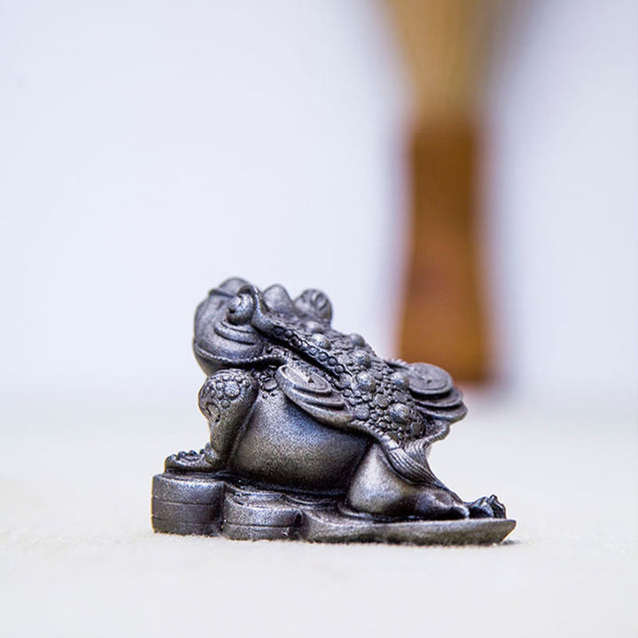 Estatua de resina fundida con óxido de hierro y monedas de cobre hechas a mano con Buddha Stones Feng Shui - image 18