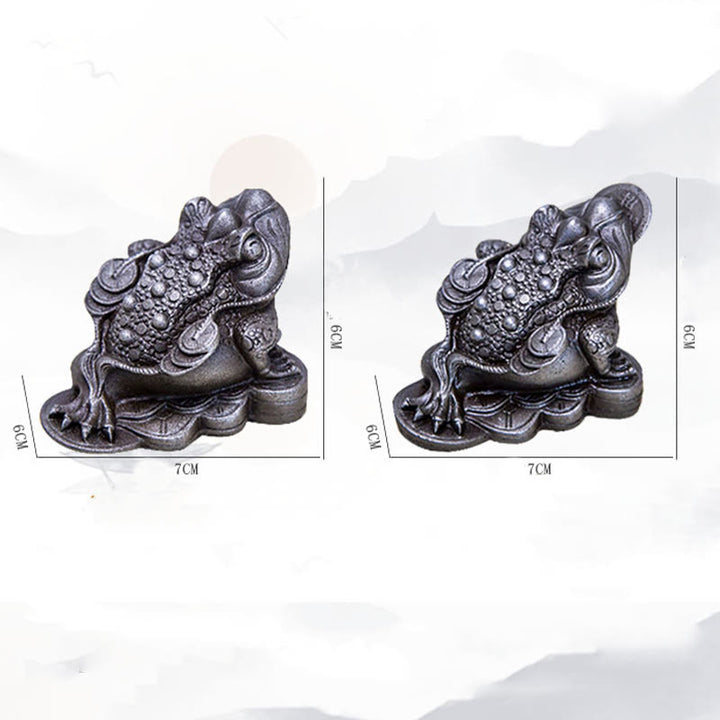Estatua de resina fundida con óxido de hierro y monedas de cobre hechas a mano con Buddha Stones Feng Shui - image 32