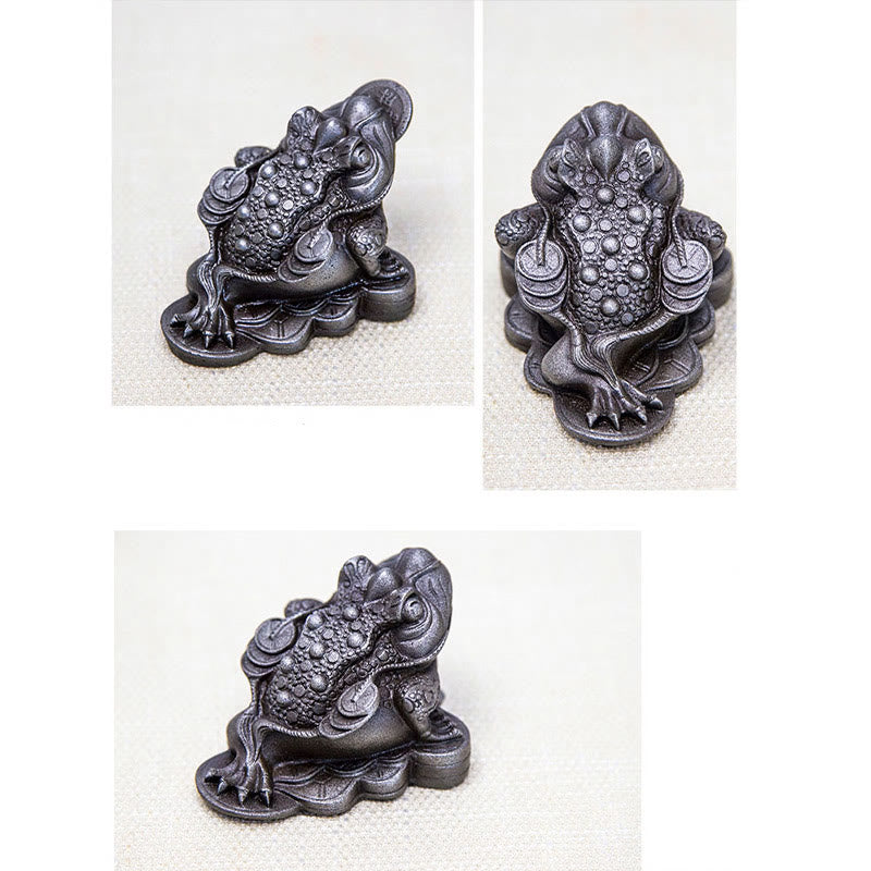 Estatua de resina fundida con óxido de hierro y monedas de cobre hechas a mano con Buddha Stones Feng Shui - image 27
