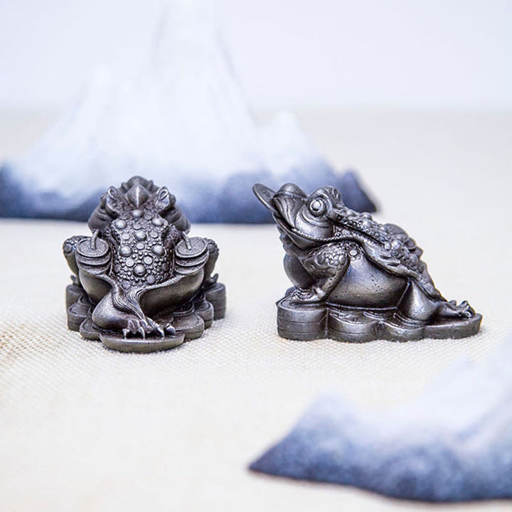 Estatua de resina fundida con óxido de hierro y monedas de cobre hechas a mano con Buddha Stones Feng Shui - image 29