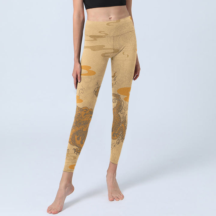 Leggings de yoga para mujer con diseño de nubes y Buddha Stones PiXiu - image 6