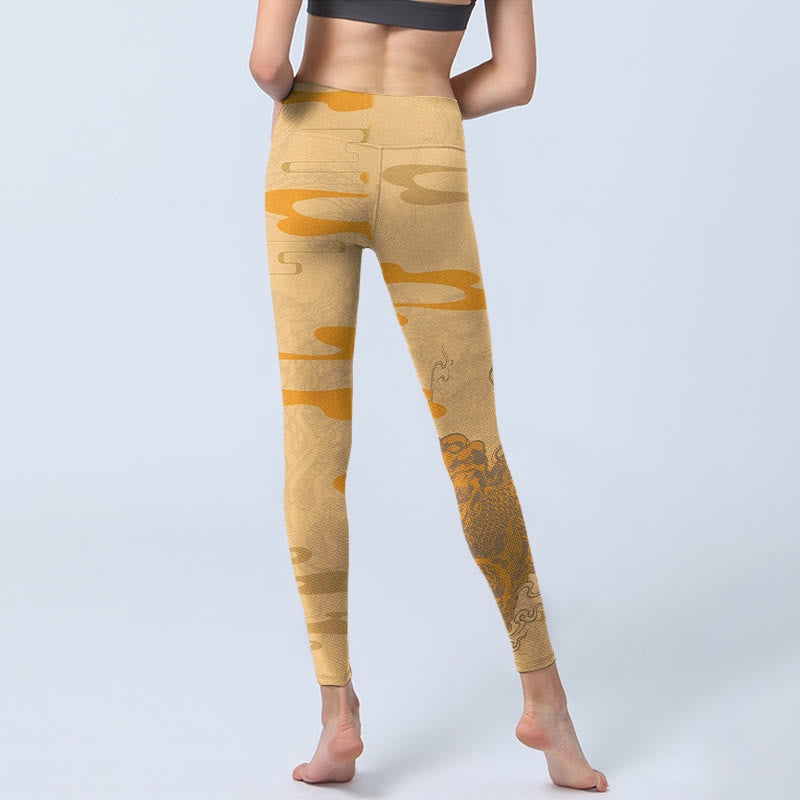 Leggings de yoga para mujer con diseño de nubes y Buddha Stones PiXiu - image 7