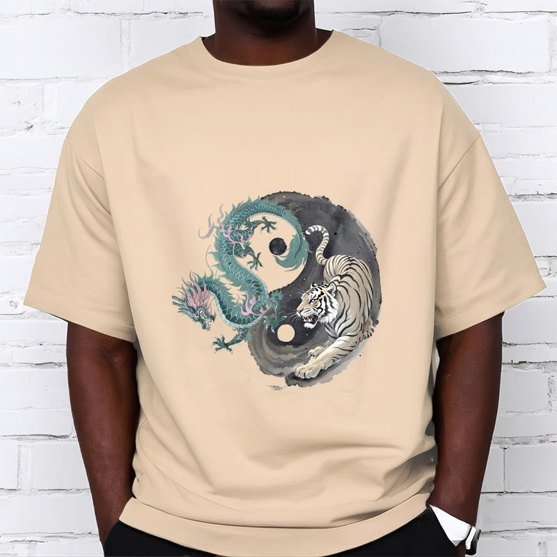 Camiseta de algodón con Buddha Stones , tigre, dragón y yin yang - image 10