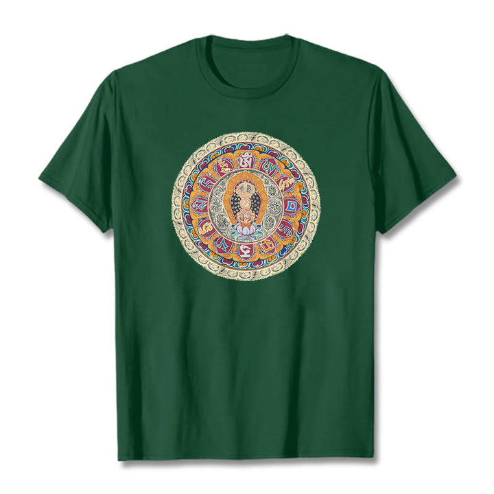 Camiseta de algodón con Buddha Stones - Verde bosque - 2XL - image 7