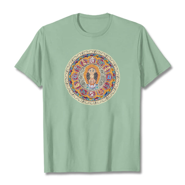 Camiseta de algodón con Buddha Stones - Verde pálido - 2XL - image 14