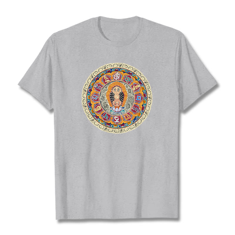 Camiseta de algodón con Buddha Stones - Gris claro - 2XL - image 17