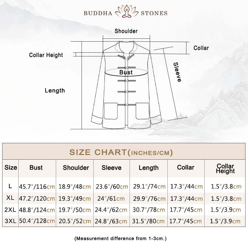 Traje Tang con Buddha Stones para hombre con estampado de peces koi y manga larga, chaqueta y camisa con bolsillos - image 5