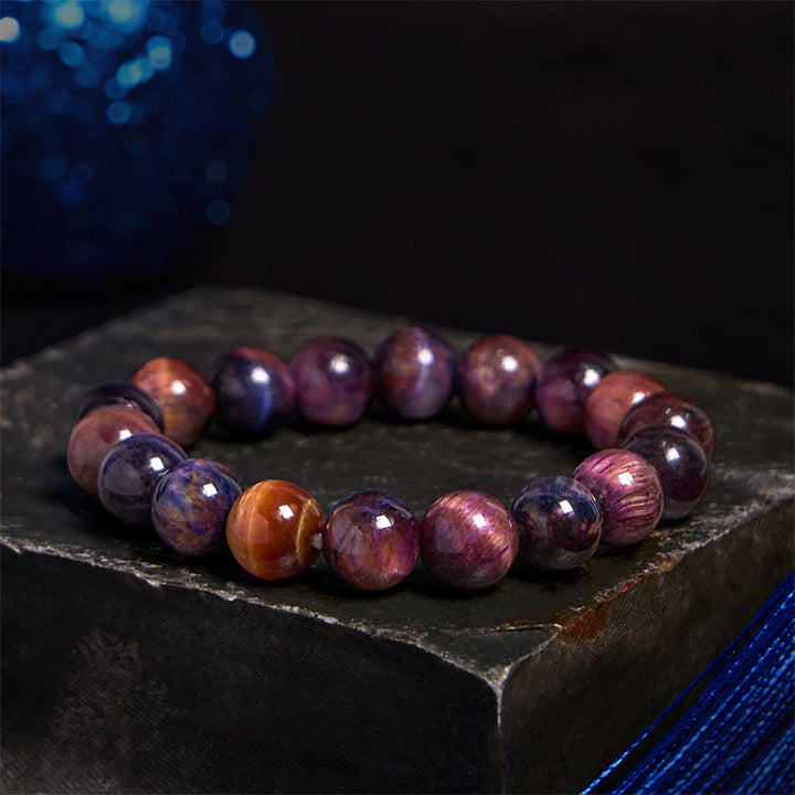 Pulsera de confianza con varias Buddha Stones y ojo de tigre