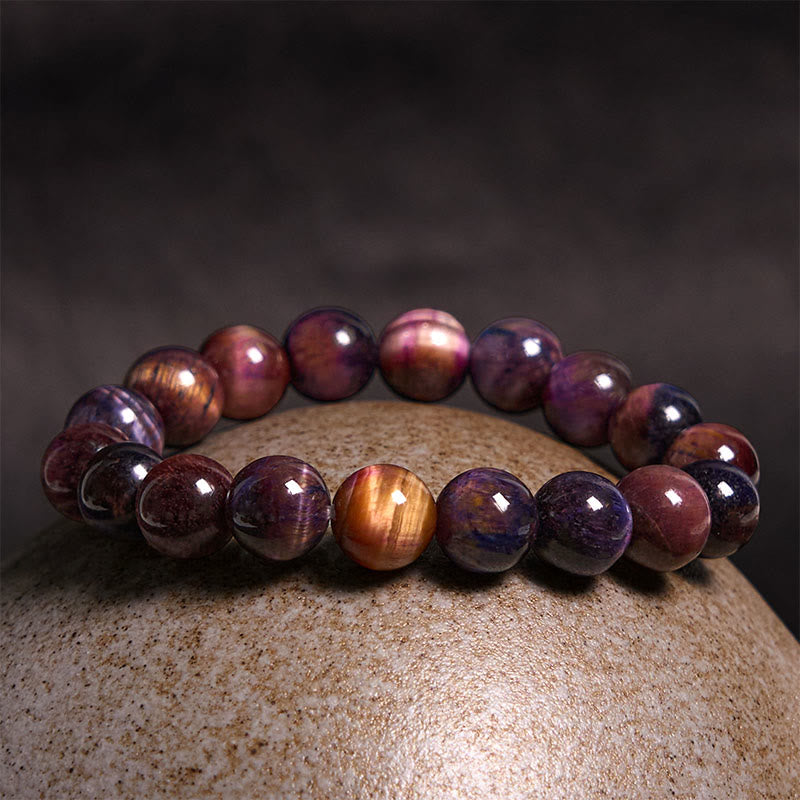 Pulsera de confianza con varias Buddha Stones y ojo de tigre
