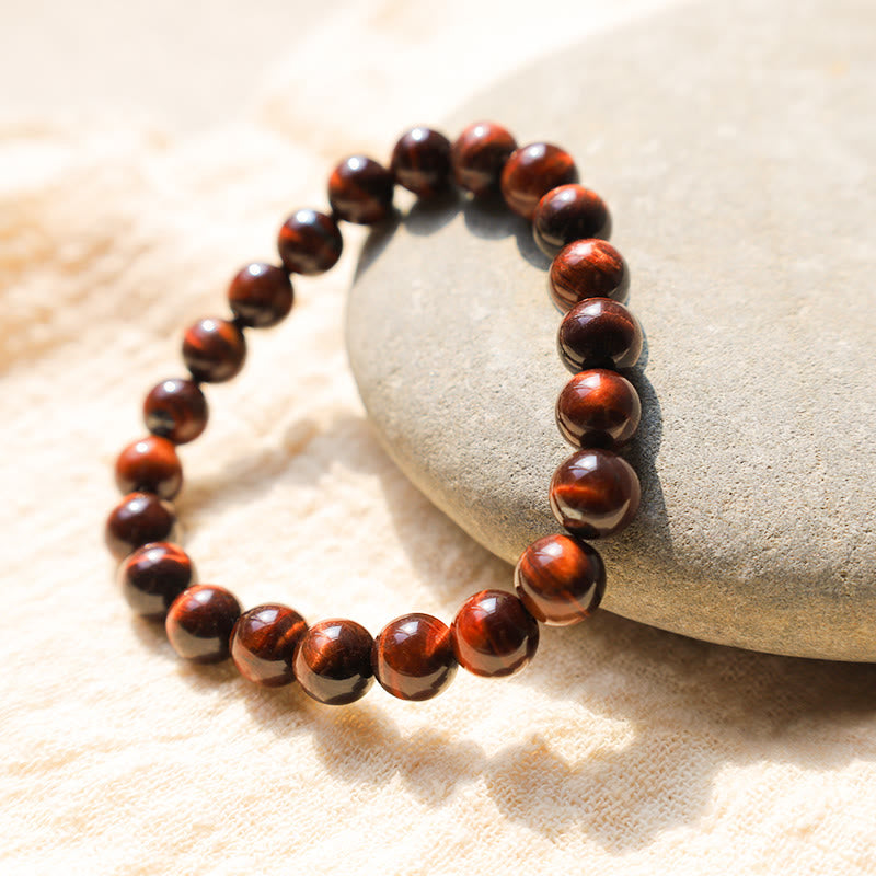 Pulsera de confianza con varias Buddha Stones y ojo de tigre