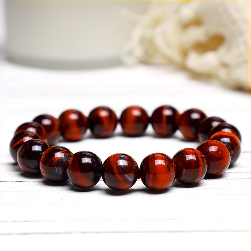 Pulsera de confianza con varias Buddha Stones y ojo de tigre
