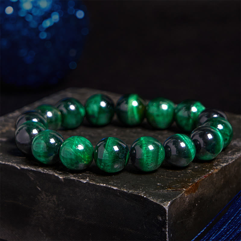 Pulsera de confianza con varias Buddha Stones y ojo de tigre