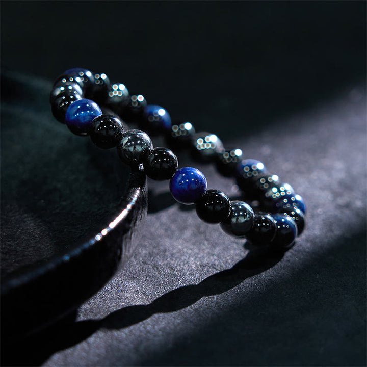 Pulsera de confianza con varias Buddha Stones y ojo de tigre