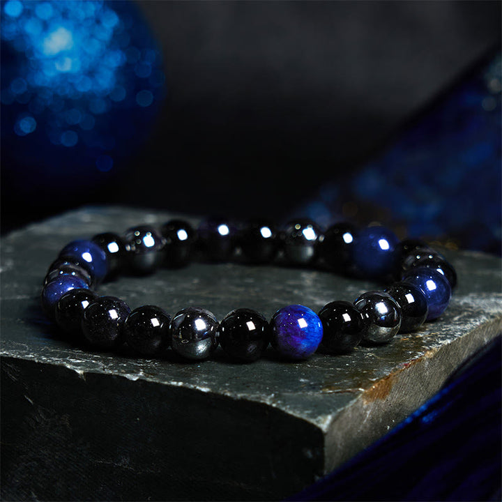 Pulsera de confianza con varias Buddha Stones y ojo de tigre