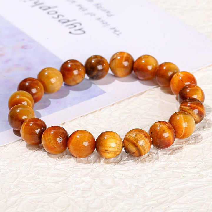 Pulsera de confianza con varias Buddha Stones y ojo de tigre - Ojo de tigre naranja (circunferencia de la muñeca: 14-16 cm) - 12 mm - image 114