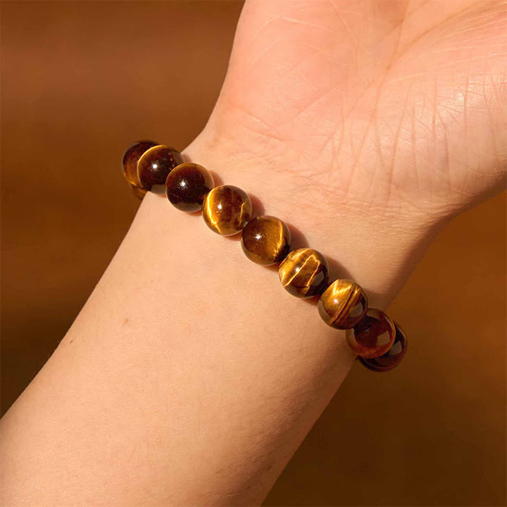 Pulsera de confianza con varias Buddha Stones y ojo de tigre