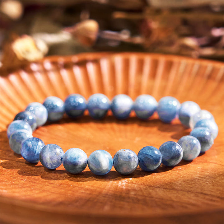 Pulsera de la calma con piedra de Buda, varios cristales, malaquita, lazurita, lapislázuli y hemimorfita. - Cianita (circunferencia de la muñeca: 14-16 cm) - image 63