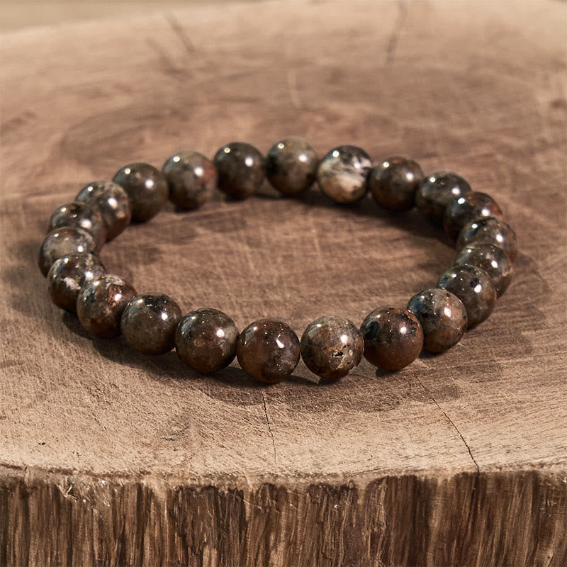 Pulsera de la calma con piedra de Buda, varios cristales, malaquita, lazurita, lapislázuli y hemimorfita. - Yooperlite (circunferencia de la muñeca: 14-16 cm) - image 80