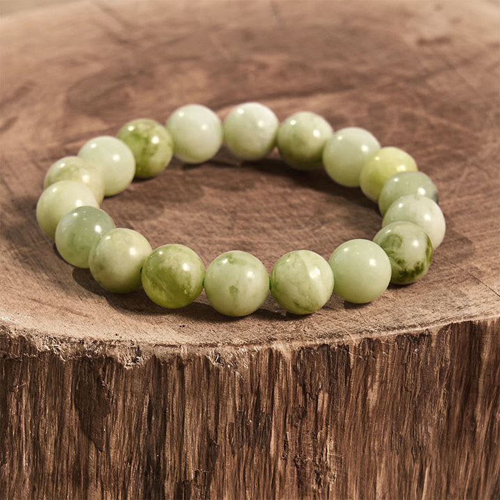 Pulsera de la calma con piedra de Buda, varios cristales, malaquita, lazurita, lapislázuli y hemimorfita. - Jade (circunferencia de la muñeca: 14-16 cm) - image 95