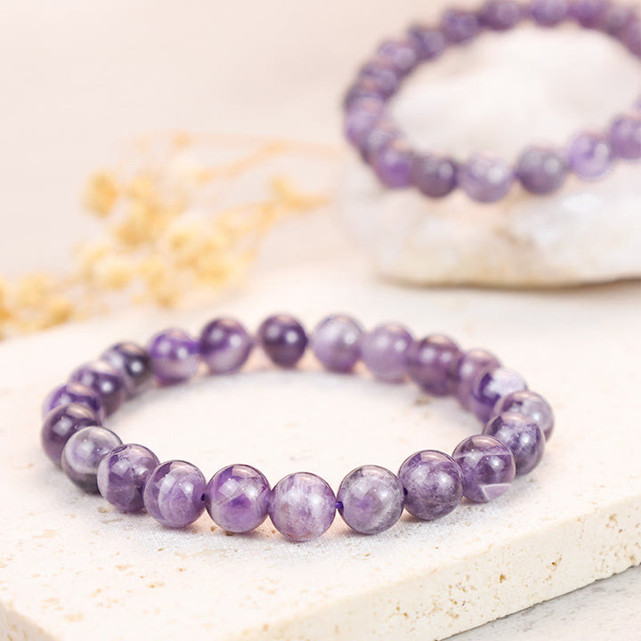 Pulsera de la calma con piedra de Buda, varios cristales, malaquita, lazurita, lapislázuli y hemimorfita. - Amatista (circunferencia de la muñeca: 14-16 cm) - image 107