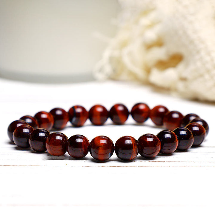 Pulsera de la calma con piedra de Buda, varios cristales, malaquita, lazurita, lapislázuli y hemimorfita. - Ojo de tigre rojo (circunferencia de la muñeca: 14-16 cm) - image 122
