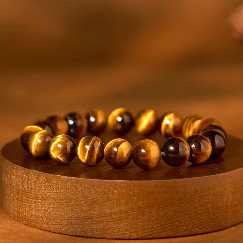 Pulsera de la calma con piedra de Buda, varios cristales, malaquita, lazurita, lapislázuli y hemimorfita. - Ojo de tigre amarillo (circunferencia de la muñeca: 14-16 cm) - image 146