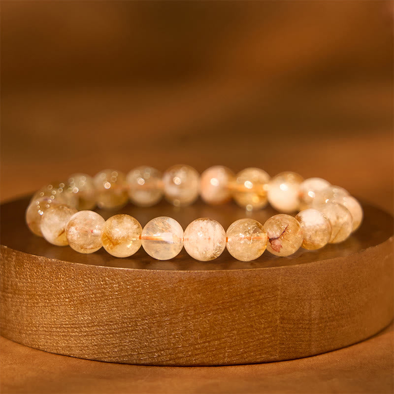 Pulsera de la calma con piedra de Buda, varios cristales, malaquita, lazurita, lapislázuli y hemimorfita. - Citrino (circunferencia de la muñeca: 14-16 cm) - image 149