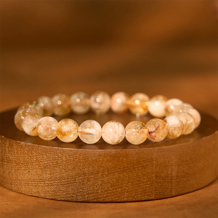 Pulsera de la calma con piedra de Buda, varios cristales, malaquita, lazurita, lapislázuli y hemimorfita. - Citrino (circunferencia de la muñeca: 14-16 cm) - image 149