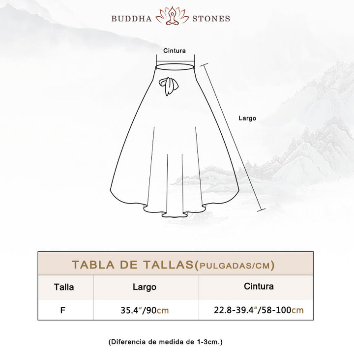 Buddha Stones Dos Estilos Para Usar Bohemio Verano Líneas de Elefante Vestido de Falda con Cierre de Cordón