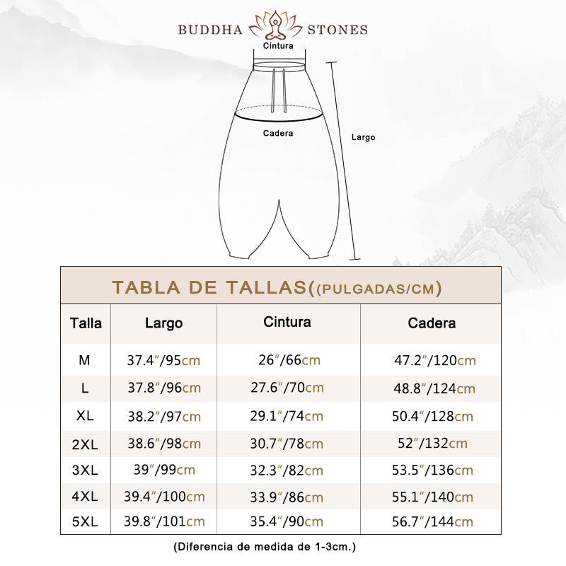 Pantalones casuales de algodón lisos con diseño de dragón y Buddha Stones para hombre con bolsillos - image 5