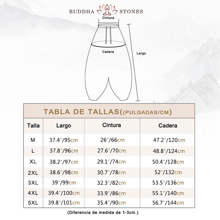 Pantalones casuales de algodón lisos con diseño de dragón y Buddha Stones para hombre con bolsillos - image 5