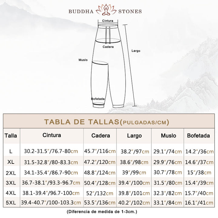 Pantalones harén de pana con cordón y bolsillos para hombre de otoño e invierno de Buddha Stones - image 6