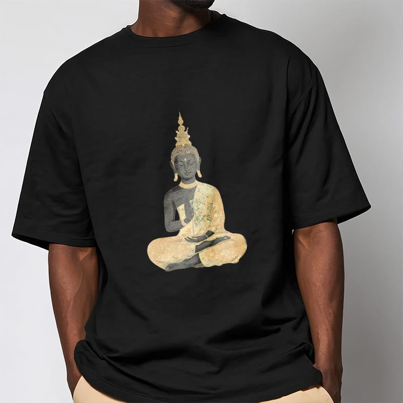 Camiseta de algodón con estampado de Buddha Stones de Buda - image 12
