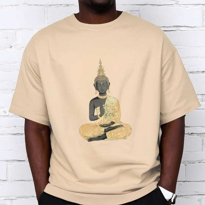 Camiseta de algodón con estampado de Buddha Stones de Buda - image 1